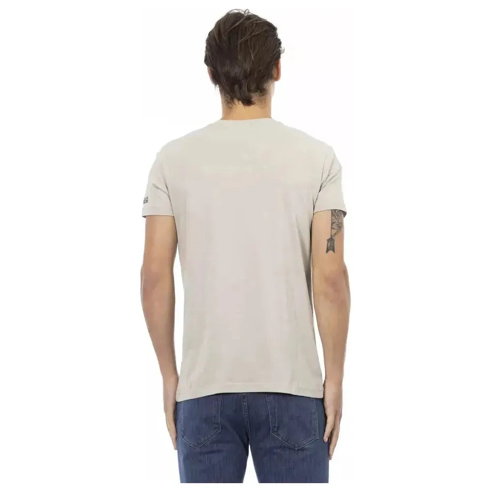 Trussardi Action Beige Cotton Men T-Shirt 1728,3XL,67345744032,Beige,Clothing,L,M,Men,Men - Clothing,New with tags,S,T-Shirts - Clothing,T-Shirts - Men - Clothing,T-Shirts - T-Shirts - Clothing,Trussardi Action,XL,XXL