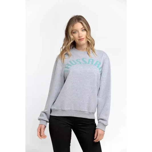 Trussardi Gray Cotton Women Sweatshirt