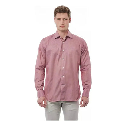 Bagutta Red Cotton Men Shirt 1728,67345744032,Bagutta,Clothing,Dress Shirts - Shirts - Clothing,L,M,Men,Men - Clothing,Multicolor,New with tags,Shirts - Clothing,Shirts - Men - Clothing,XL,XXL