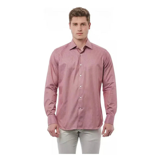 Bagutta Red Cotton Men Shirt 1728,67345744032,Bagutta,Clothing,Dress Shirts - Shirts - Clothing,L,M,Men,Men - Clothing,Multicolor,New with tags,Shirts - Clothing,Shirts - Men - Clothing,XL,XXL