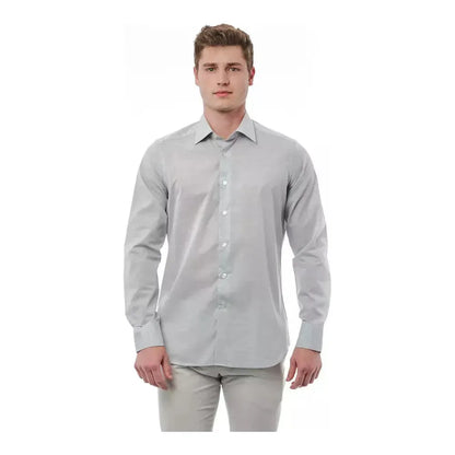 Bagutta Gray Cotton Men Shirt 1728,4XL,67345744032,Bagutta,Clothing,Dress Shirts - Shirts - Clothing,Gray,IT44 | XS,L,M,Men,Men - Clothing,New with tags,S,Shirts - Clothing,Shirts - Men - Clothing,XL
