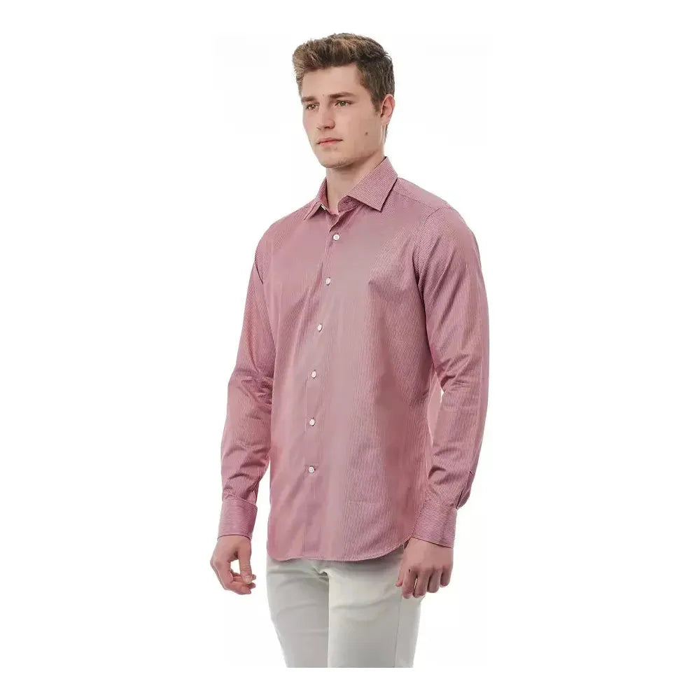 Bagutta Red Cotton Men Shirt 1728,67345744032,Bagutta,Clothing,Dress Shirts - Shirts - Clothing,L,M,Men,Men - Clothing,Multicolor,New with tags,Shirts - Clothing,Shirts - Men - Clothing,XL,XXL