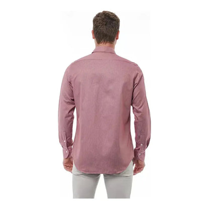 Bagutta Red Cotton Men Shirt 1728,67345744032,Bagutta,Clothing,Dress Shirts - Shirts - Clothing,L,M,Men,Men - Clothing,Multicolor,New with tags,Shirts - Clothing,Shirts - Men - Clothing,XL,XXL