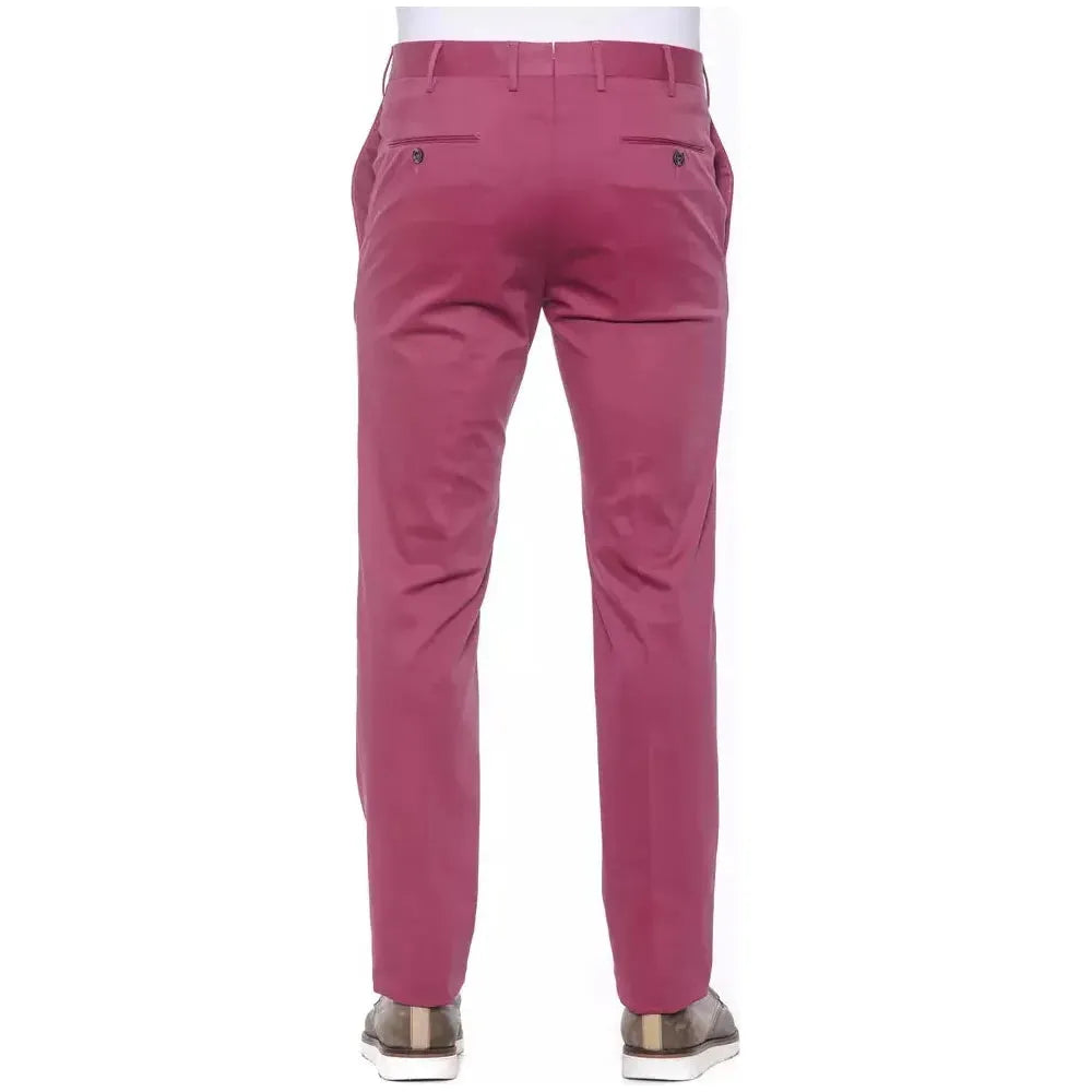 PT Torino Fuchsia Cotton Men Trouser 1728,67345744032,Casual Pants - Pants - Clothing,Clothing,Fuchsia,IT54 | XXL,Jeans & Pants - Men - Clothing,Men,Men - Clothing,New with tags,Pants - Clothing,PT Torino