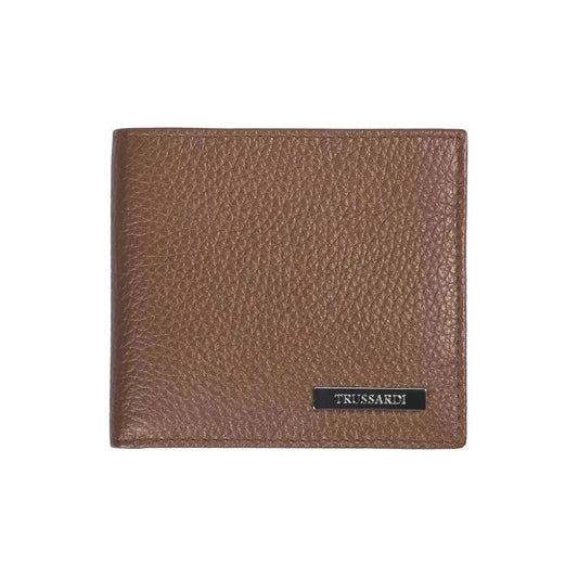 Trussardi Brown Leather Men Wallet Trussardi