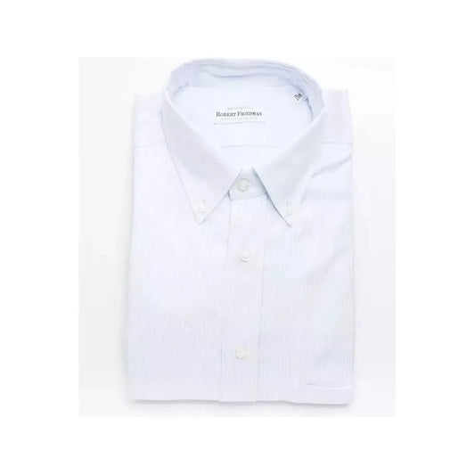 Robert Friedman Light Blue Cotton Men Shirt 1728,67345744032,Clothing,Dress Shirts - Shirts - Clothing,IT44 | XS,Light Blue,Men,Men - Clothing,New with tags,Robert Friedman,Shirts - Clothing,Shirts - Men - Clothing