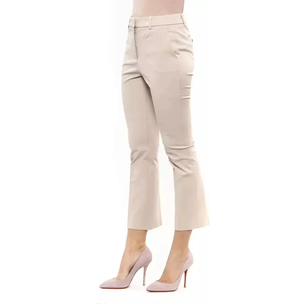 Peserico Beige Cotton Women Trouser Jeans & Pants Peserico