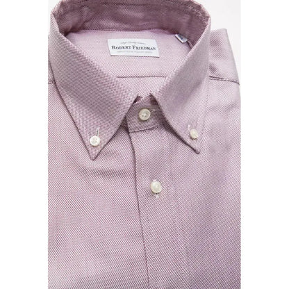 Robert Friedman Red Cotton Men's Shirt 1728,67345744032,Clothing,Dress Shirts - Shirts - Clothing,L,M,Men,Men - Clothing,Multicolor,New with tags,Robert Friedman,S,Shirts - Clothing,Shirts - Men - Clothing