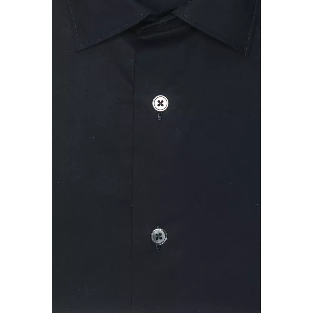 Robert Friedman Black Cotton Men Shirt