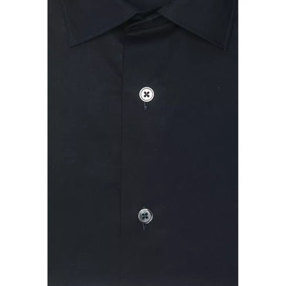 Robert Friedman Black Cotton Men Shirt