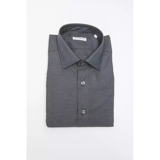 Robert Friedman Black Cotton Men's Shirt 1728,67345744032,Black,Clothing,Dress Shirts - Shirts - Clothing,L,M,Men,Men - Clothing,New with tags,Robert Friedman,Shirts - Clothing,Shirts - Men - Clothing,XL,XXL