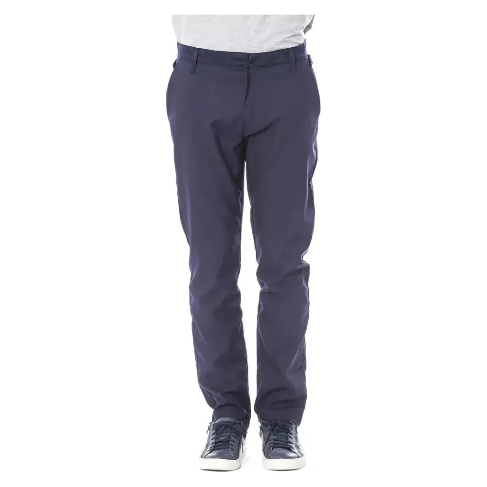 Verri Blue Polyester Men Pant