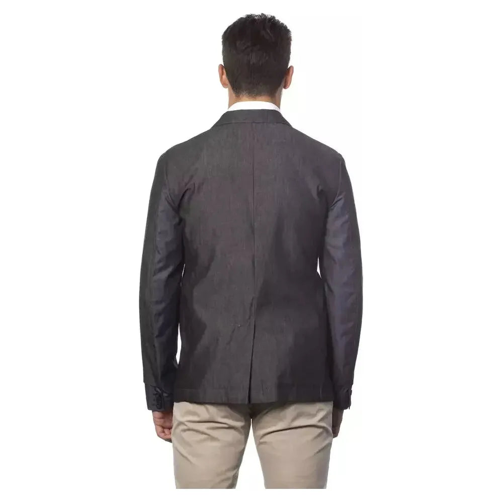 Verri Gray Cotton Men Single Breasted Blazer 1728,67345744032,Blazers - Men - Clothing,Blazers - Suits & Blazers - Clothing,Clothing,Gray,IT48 | M,IT50 | L,IT52 | XL,IT54 | XXL,Men,Men - Clothing,New with tags,Suits & Blazers - Clothing,Verri