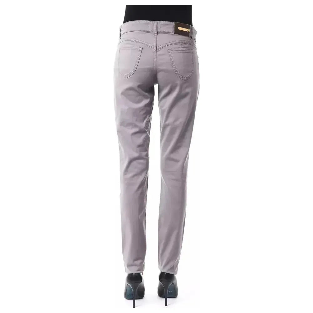 BYBLOS Gray Cotton Women Pants BYBLOS