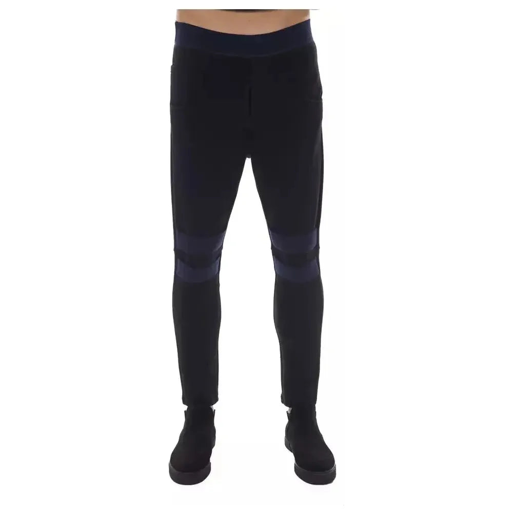 Nicolo Tonetto Black Viscose Men Pants