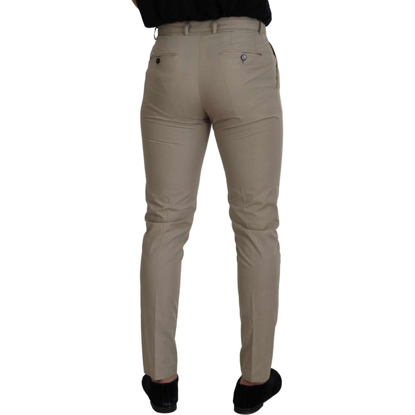 Dolce & Gabbana Stunning Beige Italian Cotton Trousers Dolce & Gabbana