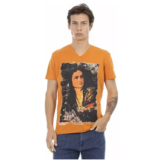 Trussardi Action Orange Cotton Men T-Shirt Trussardi Action