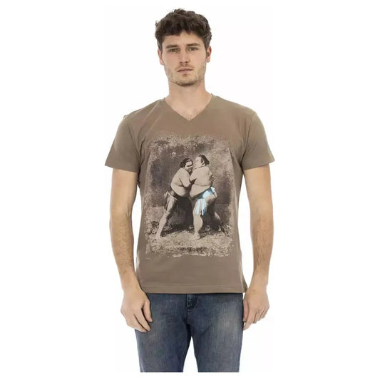 Trussardi Action Brown Cotton Men T-Shirt 1728,3XL,67345744032,Brown,Clothing,L,M,Men,Men - Clothing,New with tags,S,T-Shirts - Clothing,T-Shirts - Men - Clothing,T-Shirts - T-Shirts - Clothing,Trussardi Action,XL,XXL