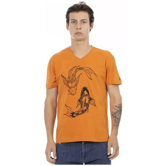 Trussardi Action Orange Cotton Men's T-Shirt