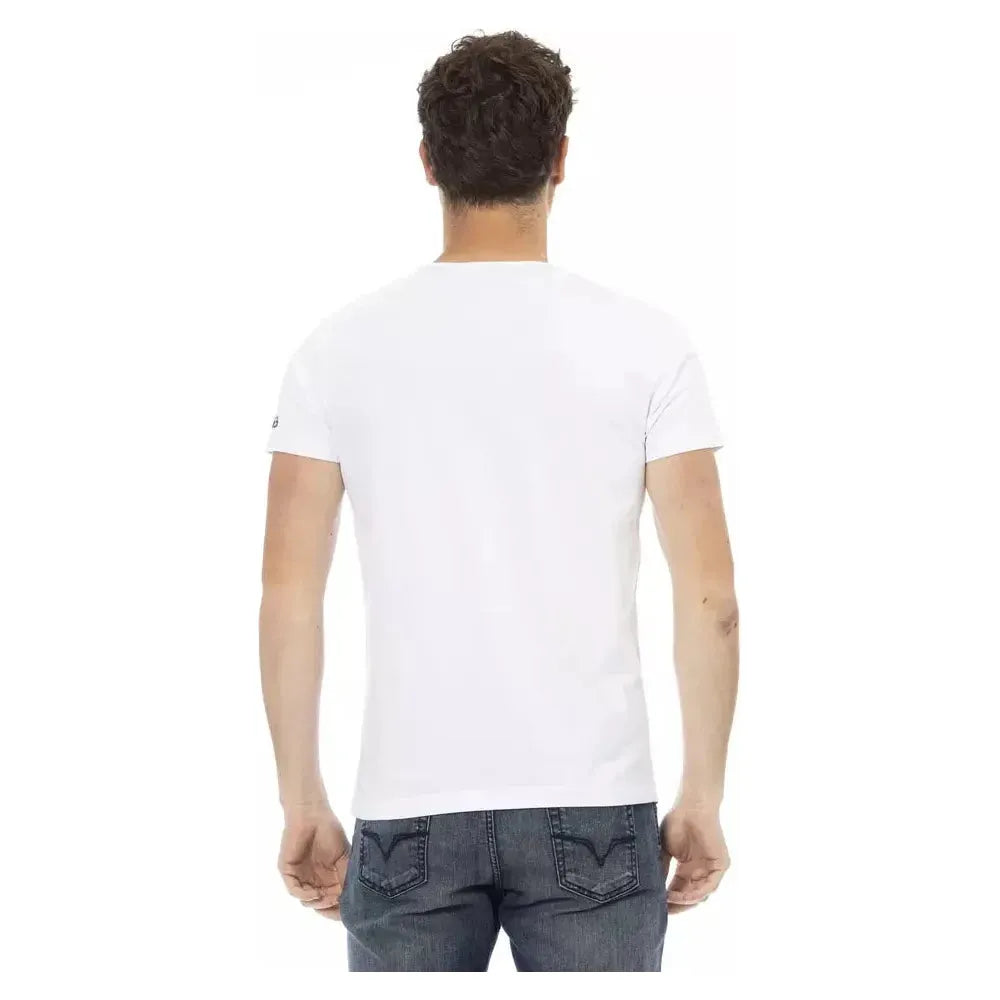 Trussardi Action White Cotton Men TShirt Trussardi Action