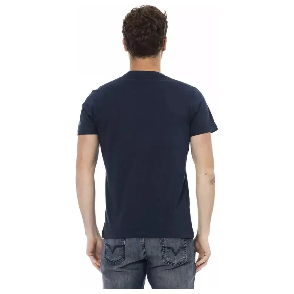 Trussardi Action Blue Cotton Men T-Shirt 1728,67345744032,Blue,Clothing,L,M,Men,Men - Clothing,New with tags,S,T-Shirts - Clothing,T-Shirts - Men - Clothing,T-Shirts - T-Shirts - Clothing,Trussardi Action,XL,XXL