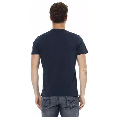 Trussardi Action Blue Cotton Men T-Shirt 1728,67345744032,Blue,Clothing,L,M,Men,Men - Clothing,New with tags,S,T-Shirts - Clothing,T-Shirts - Men - Clothing,T-Shirts - T-Shirts - Clothing,Trussardi Action,XL,XXL