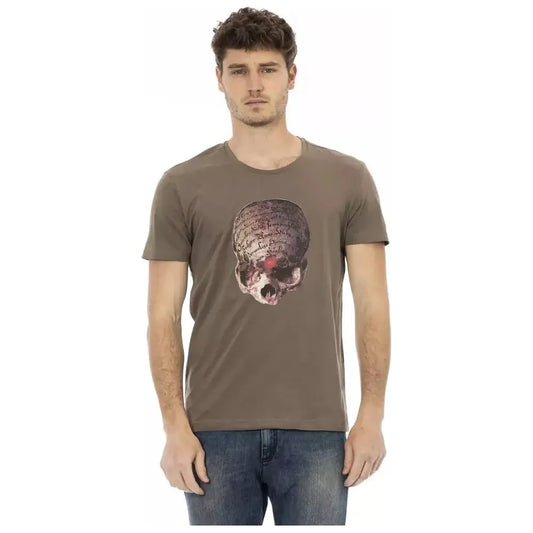 Trussardi Action Brown Cotton Men T-Shirt 1728,3XL,67345744032,Brown,Clothing,L,M,Men,Men - Clothing,New with tags,S,T-Shirts - Clothing,T-Shirts - Men - Clothing,T-Shirts - T-Shirts - Clothing,Trussardi Action,XL,XXL