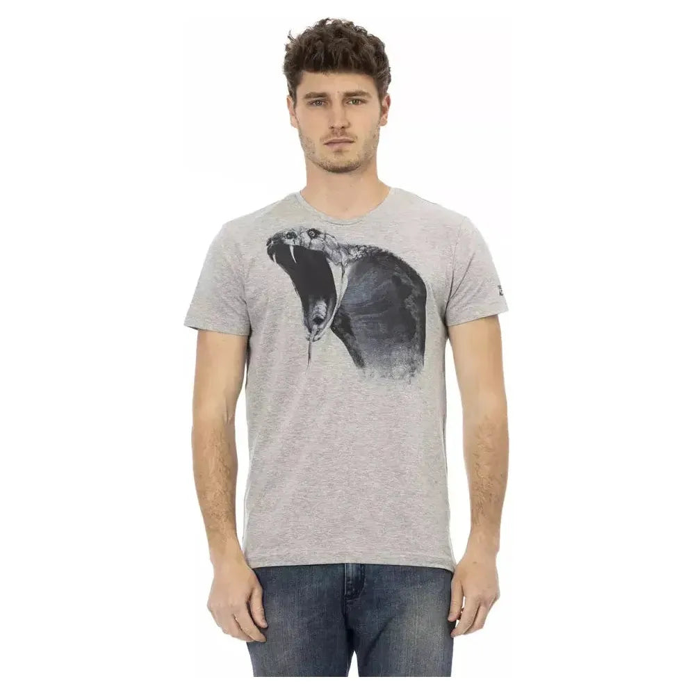 Trussardi Action Gray Cotton Men T-Shirt 1728,3XL,67345744032,Clothing,Gray,L,M,Men,Men - Clothing,New with tags,S,T-Shirts - Clothing,T-Shirts - Men - Clothing,T-Shirts - T-Shirts - Clothing,Trussardi Action,XL,XXL