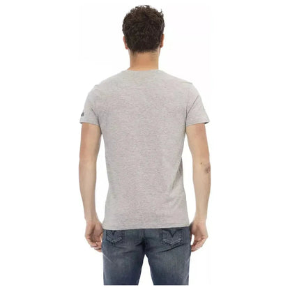Trussardi Action Gray Cotton Men T-Shirt 1728,3XL,67345744032,Clothing,Gray,L,M,Men,Men - Clothing,New with tags,S,T-Shirts - Clothing,T-Shirts - Men - Clothing,T-Shirts - T-Shirts - Clothing,Trussardi Action,XL,XXL