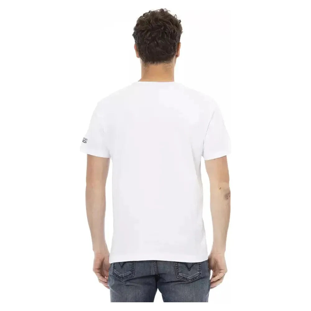 Trussardi Action White Cotton Men T-Shirt Trussardi Action