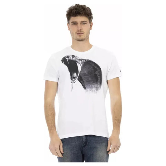 Trussardi Action White Cotton Men T-Shirt 1728,67345744032,Clothing,L,M,Men,Men - Clothing,New with tags,T-Shirts - Clothing,T-Shirts - Men - Clothing,T-Shirts - T-Shirts - Clothing,Trussardi Action,White,XL,XXL