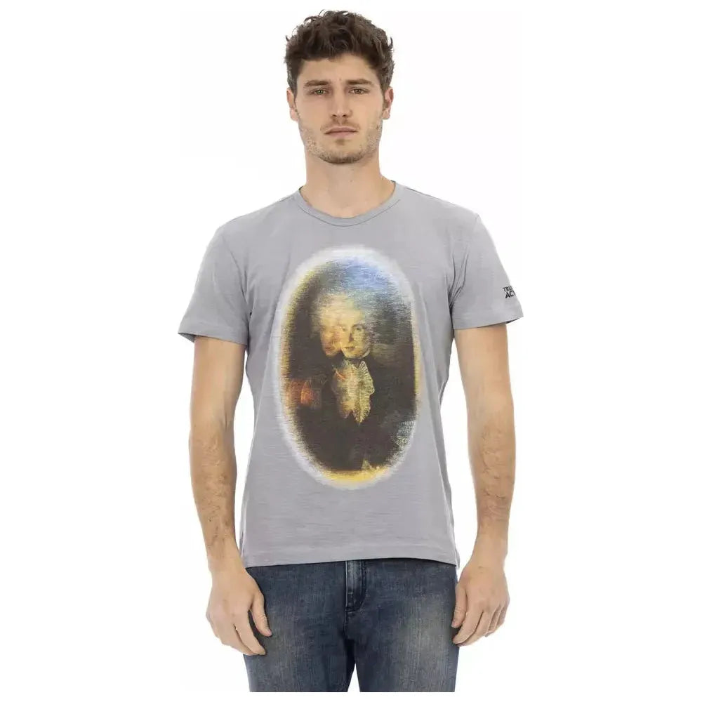 Trussardi Action Gray Cotton Men T-Shirt 1728,67345744032,Clothing,Gray,L,M,Men,Men - Clothing,New with tags,S,T-Shirts - Clothing,T-Shirts - Men - Clothing,T-Shirts - T-Shirts - Clothing,Trussardi Action