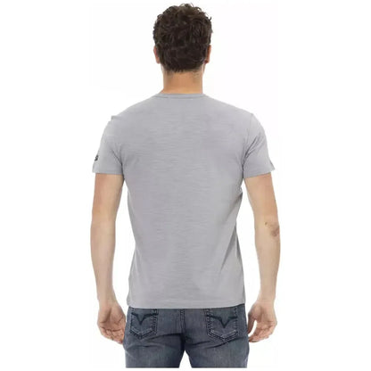 Trussardi Action Gray Cotton Men T-Shirt 1728,67345744032,Clothing,Gray,L,M,Men,Men - Clothing,New with tags,S,T-Shirts - Clothing,T-Shirts - Men - Clothing,T-Shirts - T-Shirts - Clothing,Trussardi Action