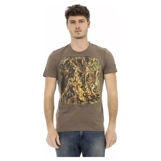 Trussardi Action Brown Cotton Men T-Shirt 1728,3XL,67345744032,Brown,Clothing,L,M,Men,Men - Clothing,New with tags,T-Shirts - Clothing,T-Shirts - Men - Clothing,T-Shirts - T-Shirts - Clothing,Trussardi Action,XL,XXL