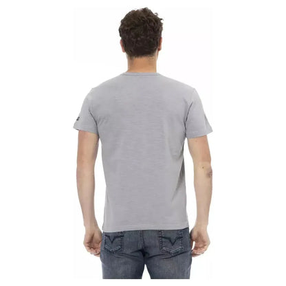 Trussardi Action Gray Cotton Men T-Shirt 1728,3XL,67345744032,Clothing,Gray,L,M,Men,Men - Clothing,New with tags,S,T-Shirts - Clothing,T-Shirts - Men - Clothing,T-Shirts - T-Shirts - Clothing,Trussardi Action,XL,XXL