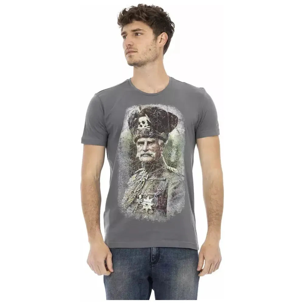 Trussardi Action Gray Cotton Men T-Shirt 1728,67345744032,Clothing,Gray,L,M,Men,Men - Clothing,New with tags,T-Shirts - Clothing,T-Shirts - Men - Clothing,T-Shirts - T-Shirts - Clothing,Trussardi Action