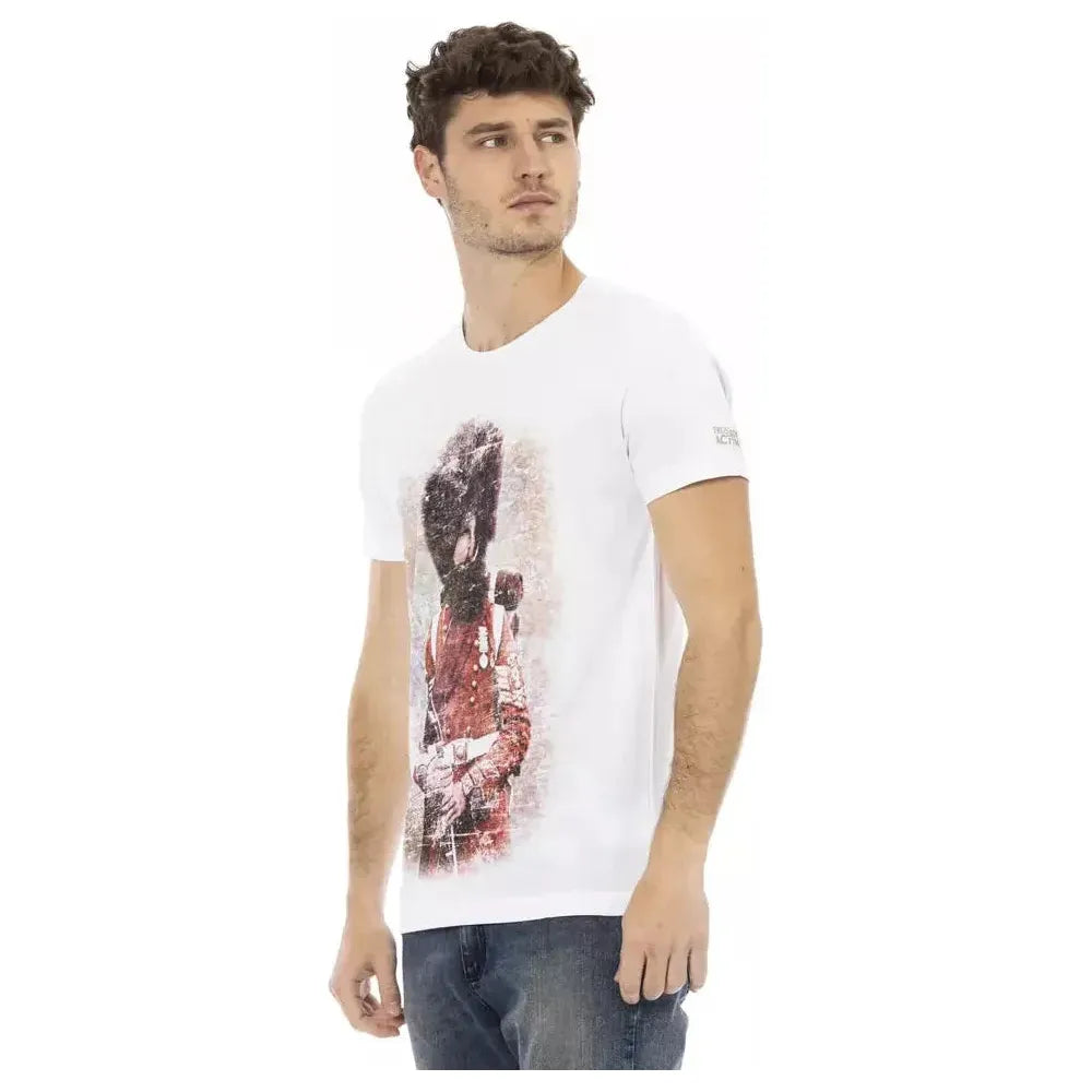 Trussardi Action White Cotton Men T-Shirt 1728,67345744032,Clothing,L,M,Men,Men - Clothing,New with tags,S,Sportswear - Clothing,T-Shirts - Clothing,T-Shirts - Men - Clothing,T-Shirts - Sportswear - Clothing,Trussardi Action,White,XXL