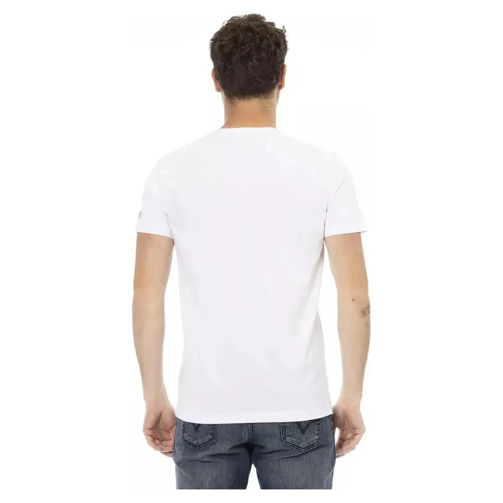 Trussardi Action White Cotton Men T-Shirt 1728,67345744032,Clothing,L,M,Men,Men - Clothing,New with tags,S,Sportswear - Clothing,T-Shirts - Clothing,T-Shirts - Men - Clothing,T-Shirts - Sportswear - Clothing,Trussardi Action,White,XXL