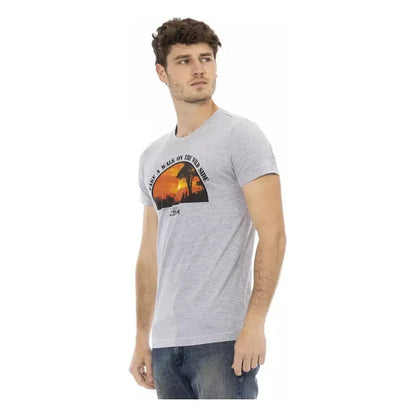 Trussardi Action Gray Cotton Men T-Shirt 1728,67345744032,Clothing,Gray,L,M,Men,Men - Clothing,New with tags,T-Shirts - Clothing,T-Shirts - Men - Clothing,T-Shirts - T-Shirts - Clothing,Trussardi Action,XL,XXL