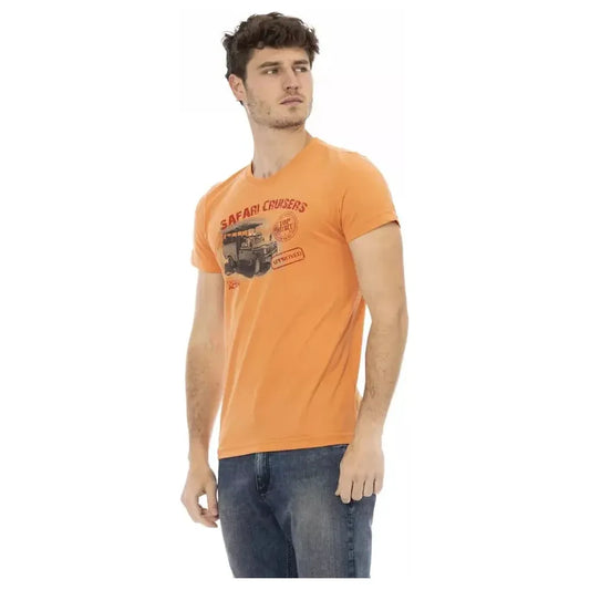 Trussardi Action Orange Cotton Men T-Shirt Trussardi Action