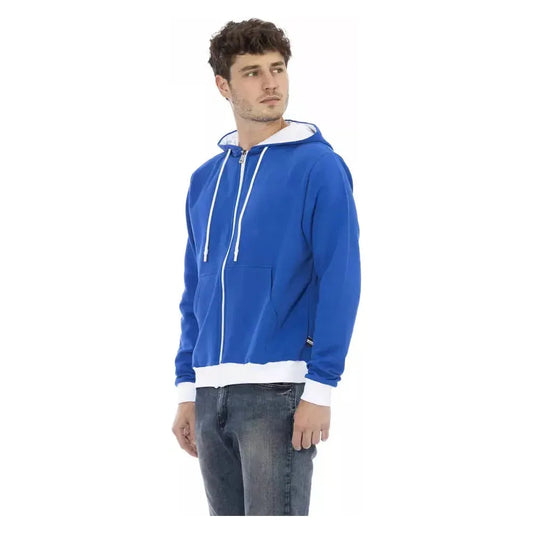 Baldinini Trend Blue Wool Men Sweater Baldinini Trend