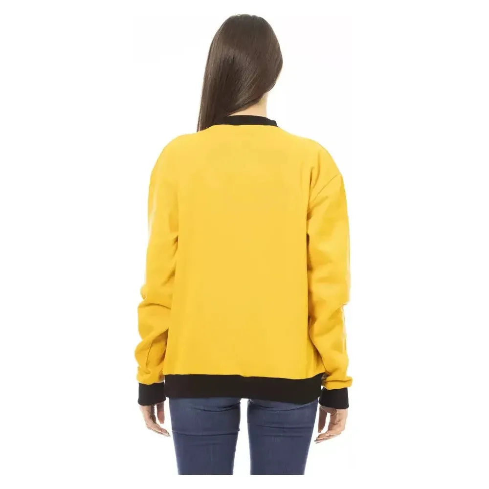 Baldinini Trend Yellow Cotton Women Sweater Baldinini Trend