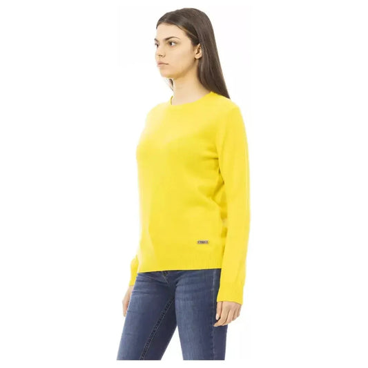 Baldinini Trend Yellow Wool Women Sweater Baldinini Trend