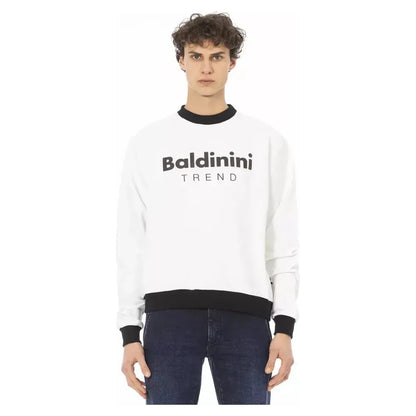 Baldinini Trend White Cotton Men Sweater 1728,4XL,67345744032,Baldinini Trend,Clothing,Men,Men - Clothing,New with tags,Sweaters - Clothing,Sweaters - Men - Clothing,Sweatshirts - Sweaters - Clothing,White