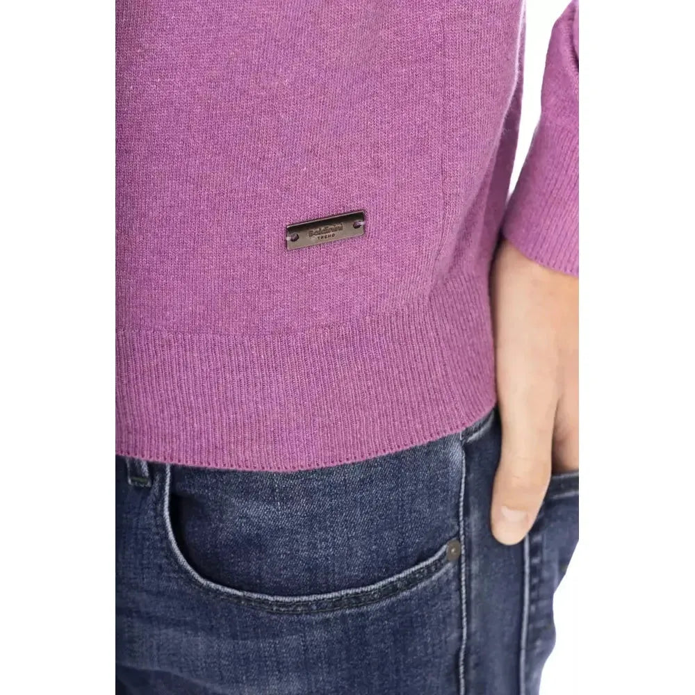 Baldinini Trend Purple Wool Men Sweater 1728,67345744032,Baldinini Trend,Clothing,L,Men,Men - Clothing,New with tags,Purple,Sweaters - Clothing,Sweaters - Men - Clothing,Sweatshirts - Sweaters - Clothing