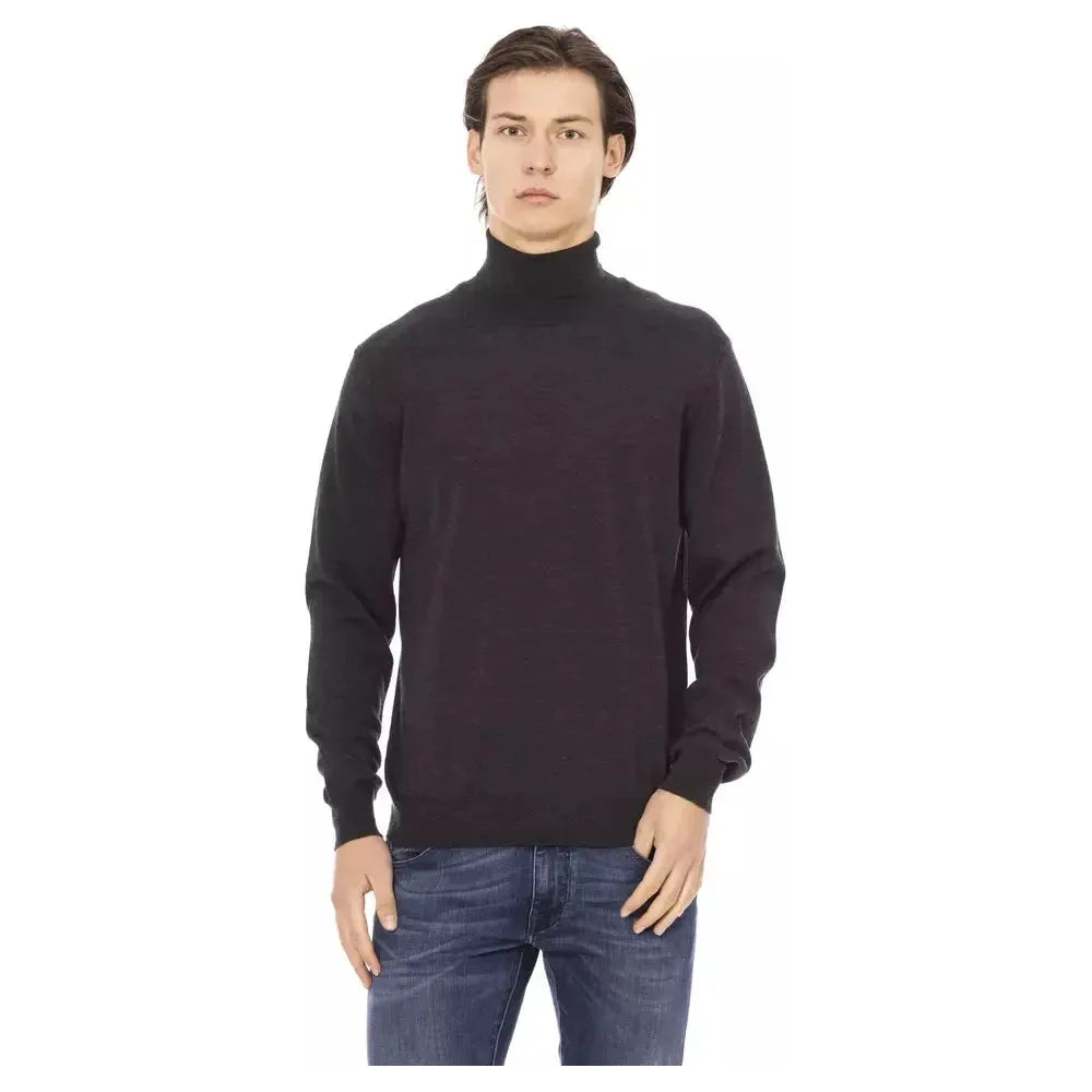 Baldinini Trend Brown Fabric Men Sweater Baldinini Trend