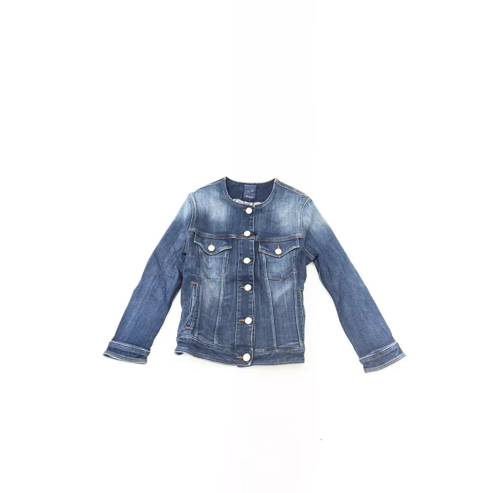 Jacob Cohen Blue Cotton Women Jacket