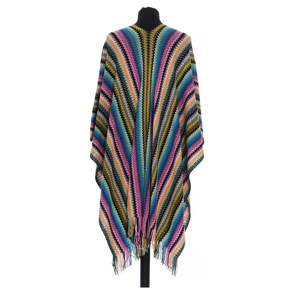 بونشو نسائي من الصوف متعدد الألوان من Missoni