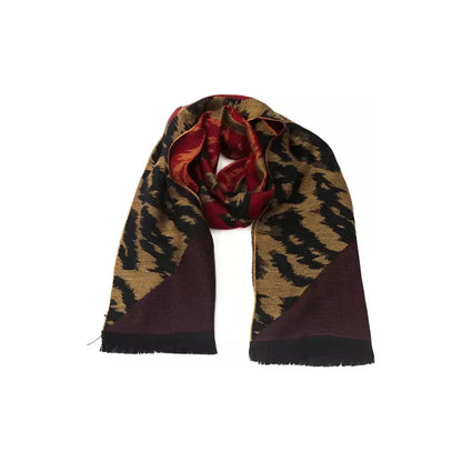 Cavalli Class Brown Wool Men Scarf 1728,67345744032,Accessories,Brown,Cavalli Class,Men,Men - Accessories,New with tags,Scarves - Accessories,Scarves - Men - Accessories,Scarves - Scarves - Accessories