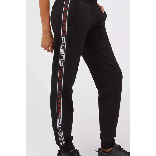 Custo Barcelona Black Cotton Women Sweatpant Custo Barcelona